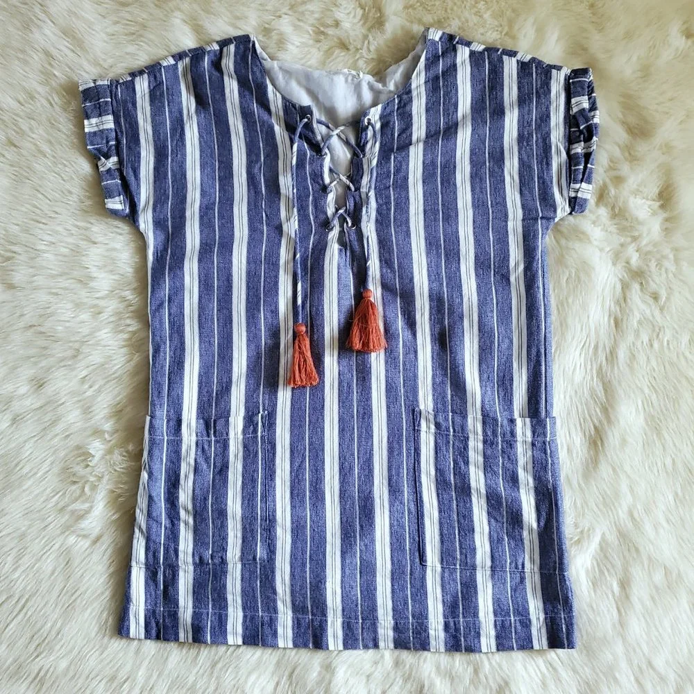 Tularosa X Revolve Warren Tunic Dress in Indigo Stripe Size Small EUC - Picture 4 of 13